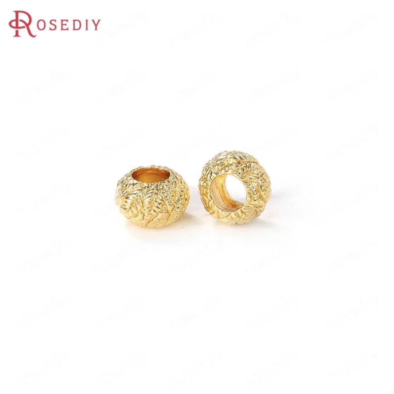 24K Brass Spacer Beads Jewelry Making Supplies Diy Necklaces Earrings