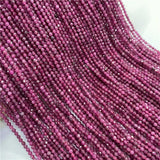 Natural Ruby Beads 2/3/4mm Faceted DIY Loose Beads for Jewelry Making