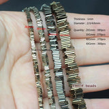 Natural Hematite Square Spacer Beads 2/3/4/6mm 380pcs Strand