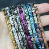 Natural Hematite Square Spacer Beads 2/3/4/6mm 380pcs Strand