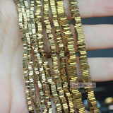 Natural Hematite Square Spacer Beads 2/3/4/6mm 380pcs Strand