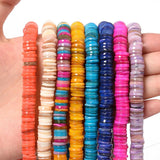 6/8mm Smooth Round Shell Beads Colorful Natural Spacer Beads DIY Jewelry Making