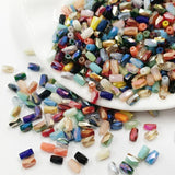 Faceted Glass Beads Glitter Tube Bead DIY Jewelry Making Women Bracelet Necklace