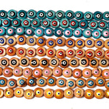 34pcs 12mm Colorful Shell & Evil Eye Beads for Jewelry Making DIY Gift