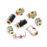 2pcs Stainless Steel 18K Big Hole Spacer Beads Charms for Bracelets