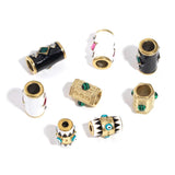 2pcs Stainless Steel 18K Big Hole Spacer Beads Charms for Bracelets