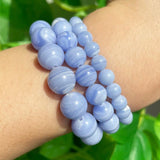 Purple Lace Agate Round Beads 6-10mm 15'' for DIY Jewelry Making