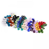 40pcs 14mm Glass Octagonal Beads 2 Holes for DIY Wedding Jewelry
