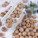 50Pcs Beech Ball Wood Spacer Beads For Bracelet Baby Teether