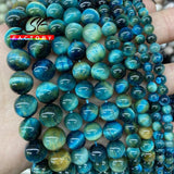 4A Tiger Eye Stone Beads Round Spacer Beads for Jewelry Making 15''