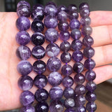 Purple Amethysts Loose Beads for Jewelry Making 4-12mm