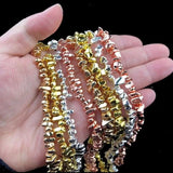 4~10mm Hematite Gravel Stone Spacer Beads Silver Plated for Jewelry Making DIY