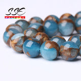 Cloisonne Round Stone Beads Natural Spacer 15'' 6/8/10mm