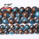 Cloisonne Round Stone Beads Natural Spacer 15'' 6/8/10mm