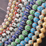 5pcs Nepalese Buddhist Tibetan Metal & Clay Loose Craft Beads