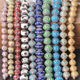 5pcs Nepalese Buddhist Tibetan Metal & Clay Loose Craft Beads
