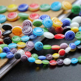 6-12mm Lampwork Glass Beads With Circles Mix - Colorful Beads for Jewelry Making