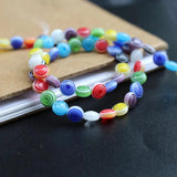 6-12mm Lampwork Glass Beads With Circles Mix - Colorful Beads for Jewelry Making