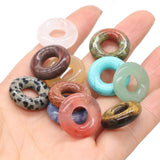 20pcs Abacus Shape Big Hole Mix Agates Stone Beads