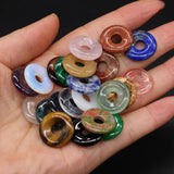 20pcs Abacus Shape Big Hole Mix Agates Stone Beads