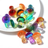 5pcs/lot Colorful Lampwork Mushroom Beads 22x16mm for Jewelry Making
