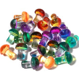 5pcs/lot Colorful Lampwork Mushroom Beads 22x16mm for Jewelry Making
