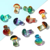 5pcs/lot Colorful Lampwork Mushroom Beads 22x16mm for Jewelry Making