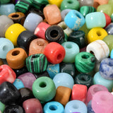 Rainbow Glass Stone Beads Drum Bead Set for DIY Bracelets Necklaces
