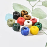 Rainbow Glass Stone Beads Drum Bead Set for DIY Bracelets Necklaces