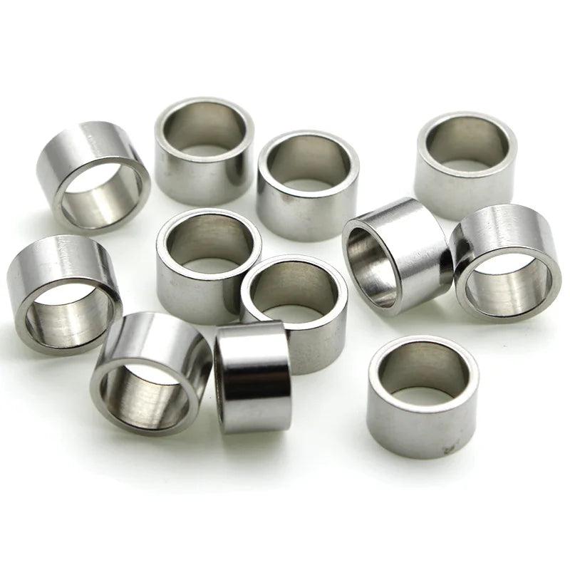 20pcs Stainless Steel Spacer Beads for Jewelry Making Big Hole 7mm 8mm