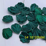 50pcs Plastic Leaf Glossy Resin Jewelry Beads Women's Earrings