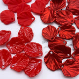 50pcs Plastic Leaf Glossy Resin Jewelry Beads Women's Earrings
