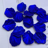 50pcs Plastic Leaf Glossy Resin Jewelry Beads Women's Earrings