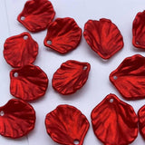 50pcs Plastic Leaf Glossy Resin Jewelry Beads Women's Earrings