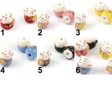 18mm Lucky Cat Ceramic Beads for Jewelry Making