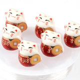 18mm Lucky Cat Ceramic Beads for Jewelry Making