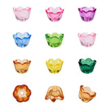 190pcs/50g Mixed Acrylic Flower Beads Charms 10x6mm