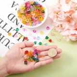 190pcs/50g Mixed Acrylic Flower Beads Charms 10x6mm