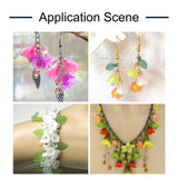 190pcs/50g Mixed Acrylic Flower Beads Charms 10x6mm