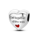 Forever Love Heart Charm for 3MM Bracelet Necklace
