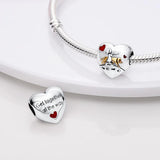 Forever Love Heart Charm for 3MM Bracelet Necklace