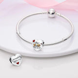 Forever Love Heart Charm for 3MM Bracelet Necklace