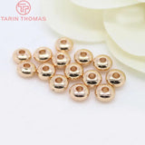 20PCS 24K Plated Brass Wheel Spacer Beads DIY Jewelry Accessories