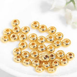 20PCS 24K Plated Brass Wheel Spacer Beads DIY Jewelry Accessories