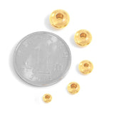 20PCS 24K Plated Brass Wheel Spacer Beads DIY Jewelry Accessories