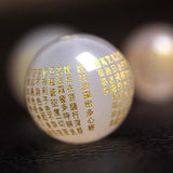 Heart Sutra Buddha Quartz Crystal Bead for Jewelry Making