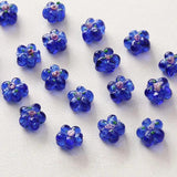 10PCS Glaze Flower Beads Pendant Charms Jewelry Making DIY Earrings Glass Bead