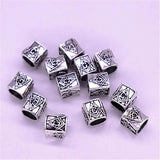 Metal Antique Silver Plating Big Hole Masonic Beads