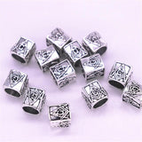 Metal Antique Silver Plating Big Hole Masonic Beads