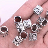 Metal Antique Silver Plating Big Hole Masonic Beads